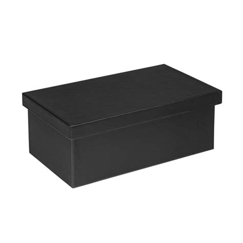 Black DVD Box - OSCO Black Faux Leather DVD Storage Box