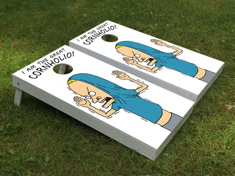 The Great Cornholio Beavis cornhole boards | Cornhole designs, Diy cornhole boards, Cornhole