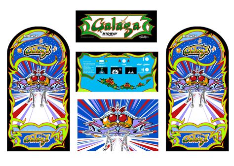 GALAGA Arcade Cabinet Graphics for Reproduction Marquee CPO | Etsy