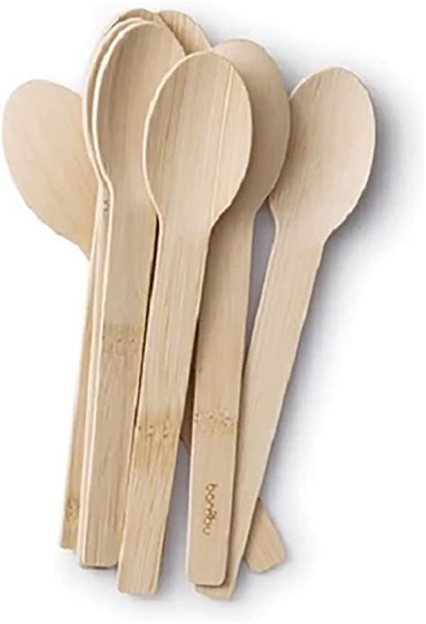 Amazon.com: Bambu, Disposable Bamboo Spoons, Bulk Case, 100% Organic ...