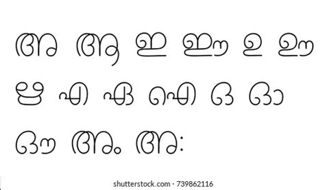 165 Malayalam Alphabets Images, Stock Photos, and Vectors | Shutterstock