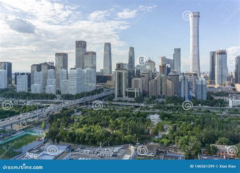 Beijing CBD Skyline editorial stock image. Image of skyline - 146561399