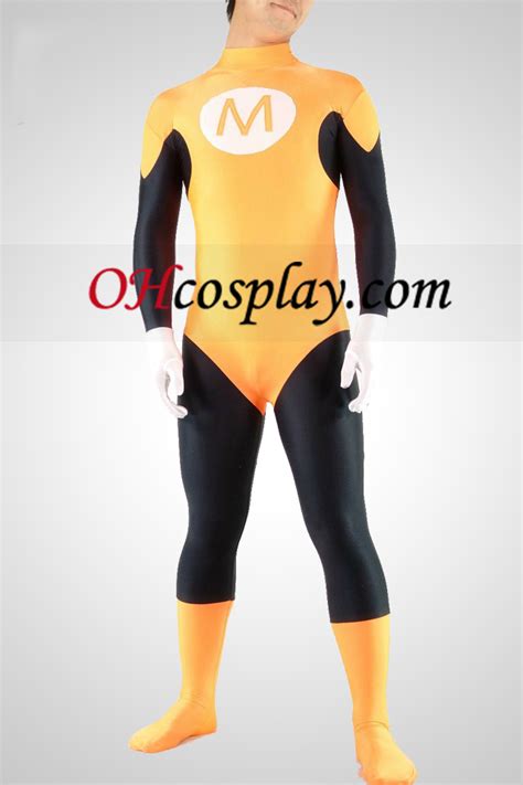 Yellow And Black Lycra Spandex Superhero Unisex Catsuit [ZT01096] - $60 ...