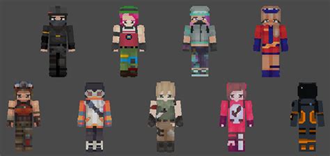 Fortnite Heroes Skin Pack (128×128) | Minecraft Skin Packs