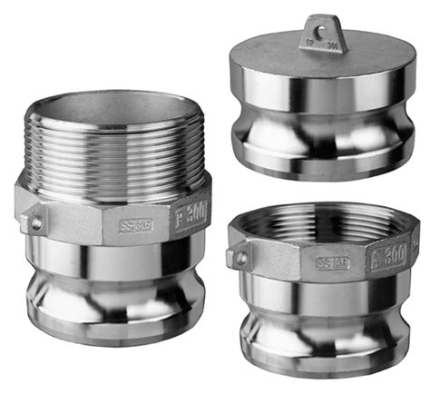 304 Stainless Steel Cam Lock Couplings On Green Rubber-Kennedy AG, LP