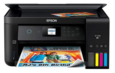 Expression ET-2750 Epson EcoTank Wireless Color All-in-One Printer Color Inkjet Printer + Wi-Fi ...