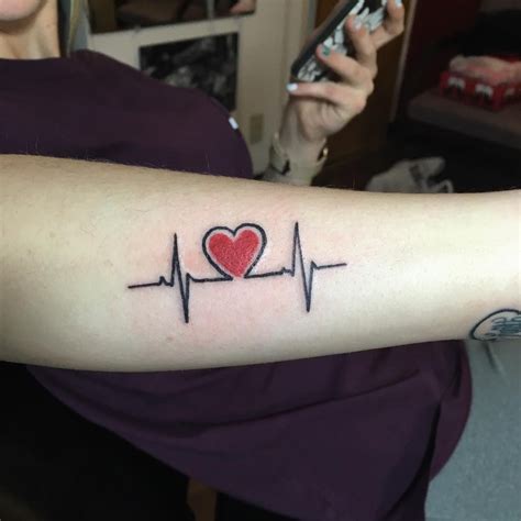 Heartbeat Tattoo : 30+ Cute and Attractive Heartbeat Tattoo Designs - euTAT