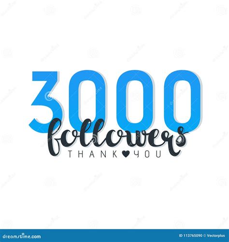 Three Thousand Followers Banner Stock Illustration - Illustration of ...