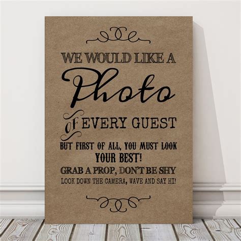 A4 Photo Booth Sign for Wedding Party Props Classic Eco Card BUY 2 GET 1 FREE L | eBay | Photo ...