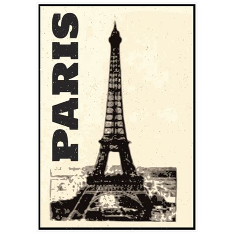 Paris Eiffel Tower Retro Sticker - U.S. Custom Stickers