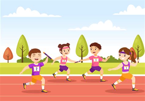 Premium Relay Race Illustration pack from Sports & Games Illustrations