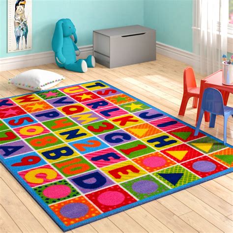 Zoomie Kids Fornax Numbers and Letters Kids Area Rug & Reviews | Wayfair