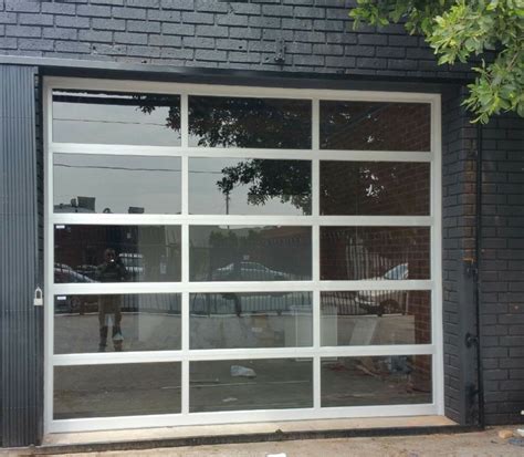 Full View [12' x 8'] Anodized Aluminum & Tempered Clear Glass Garage ...