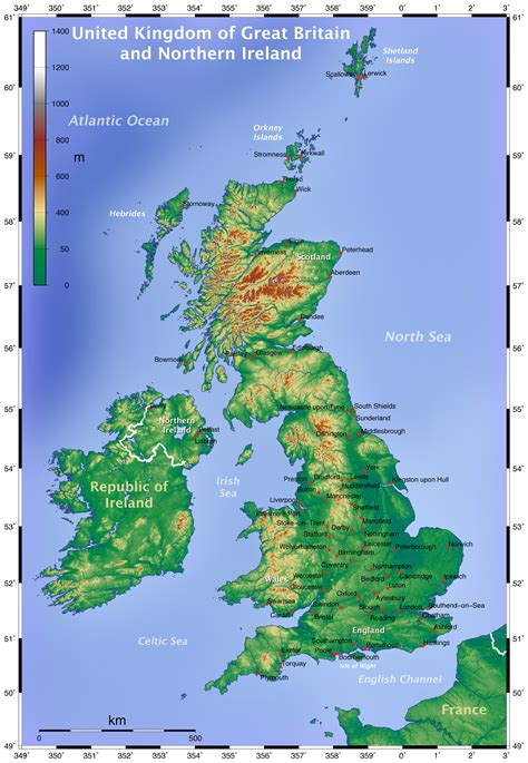 Maps of the United Kingdom | Detailed map of Great Britain in English ...