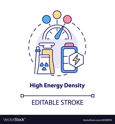 High energy density concept icon Royalty Free Vector Image