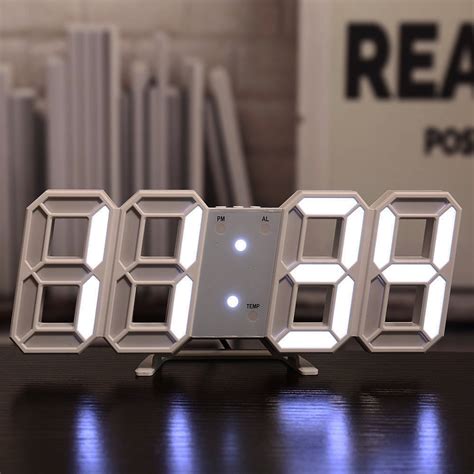 Tik Tok Viral 3D LED Clock Desktop Alarm Clock, Modern Digital Wall ...