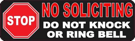 Stop Sign No Soliciting