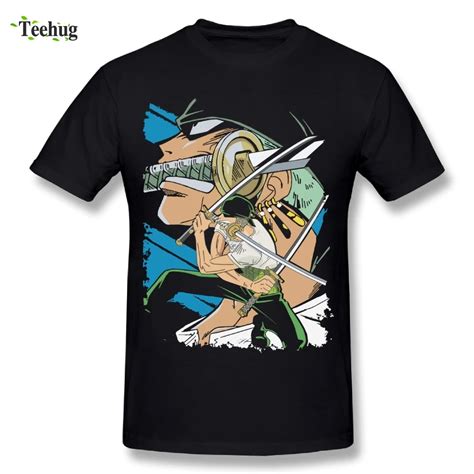 Cool Man Pirates Hunter Roronoa Zoro T Shirt Custom Cotton Tee Shirt-in ...