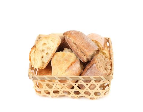 Basket of Baguettes for Background. Stock Image - Image of white ...