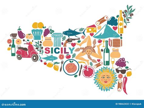 Sicily Map Vector Illustration | CartoonDealer.com #28161966