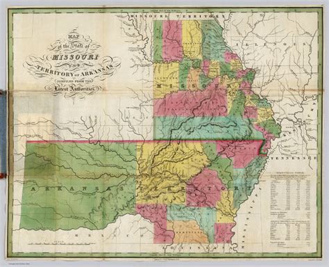 Missouri And Territory Of Arkansas - David Rumsey Historical Map Collection