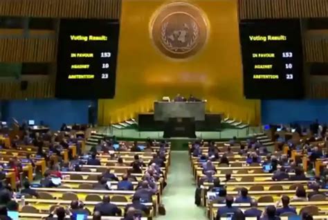 153 vote for Gaza Ceasefire Resolution at UN; US, Israel with 8 others oppose | ummid.com