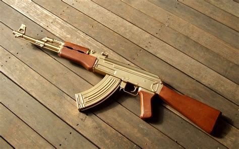 AK 47 Gold Model Guns Wallpaers | HD Wallpapers