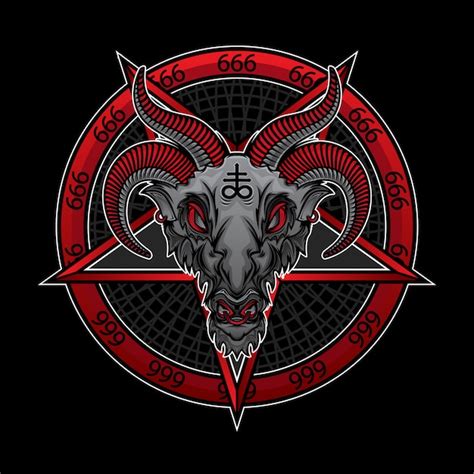 Baphomet demonio 666 | Vector Premium