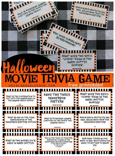 Halloween trivia game with free printables-kids version and adult ...