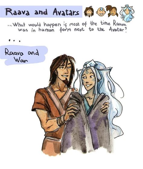 Humanized Raava looks after her avatars? I say yes to this idea. [art by biorn21.tumblr.com ...