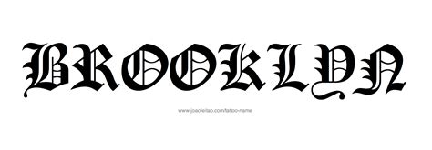 Brooklyn Name Tattoo Designs