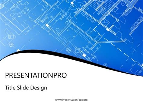 Blueprint Design Business PowerPoint template - PresentationPro