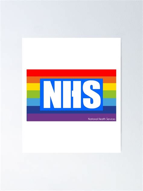 "National Health Service rainbow logo nhs" Poster for Sale by ...