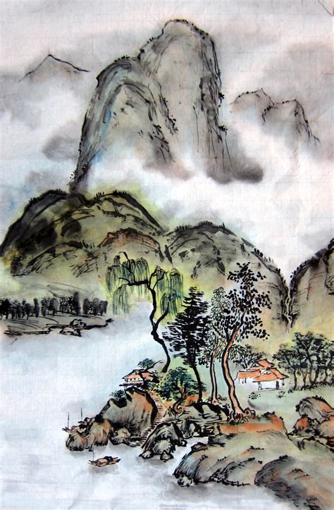 Chinese Landscape Drawing at PaintingValley.com | Explore collection of Chinese Landscape Drawing