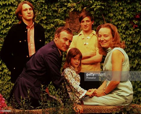 Edward Woodward and Wife Venetia with Family, sons Tim (Elder) Perer ...