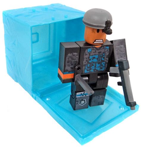 Roblox RED Series 3 Phantom Forces Phantom Mini Figure Blue Cube with Online Code Loose Jazwares ...