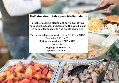 Half size Disposable steam table pan- Medium Depth