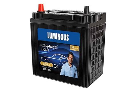 Capacity: 35 Ah Luminous SOB20L Car Battery, Model Name/Number: Carmaxx ...