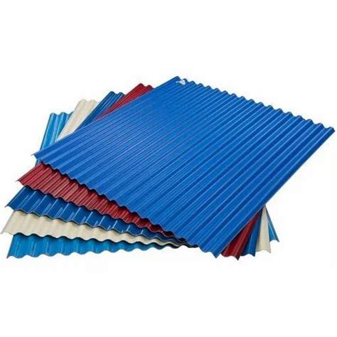 Color Coated PVC Corrugated Roofing Sheet at Rs 50/square feet in Rajkot | ID: 13848210862