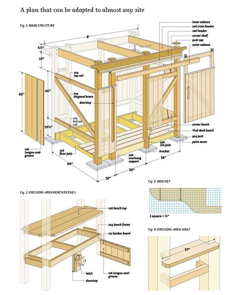 Free Outdoor Shower Wood Plans