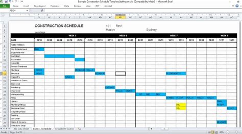 Commercial Construction Schedule Template - Luxury Construction Schedule Template