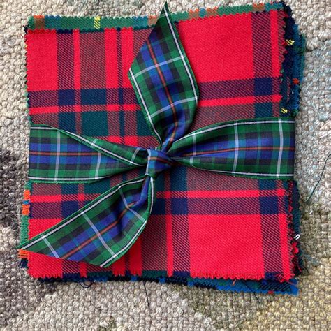 Scottish Tartan Fabric Squares. Pack of 20. - Etsy