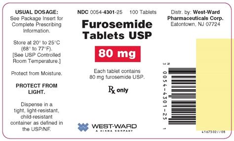 Furosemide - FDA prescribing information, side effects and uses