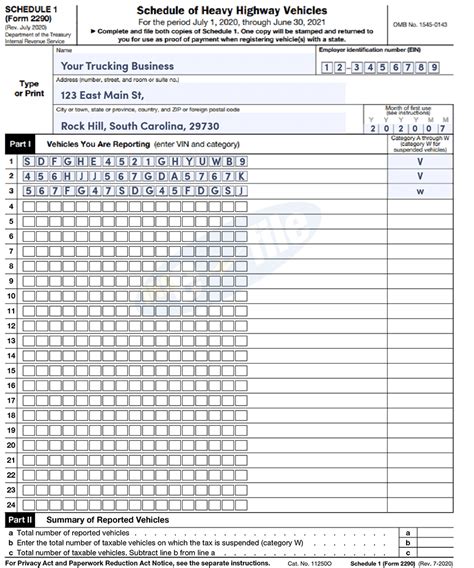 Printable 2290 Form