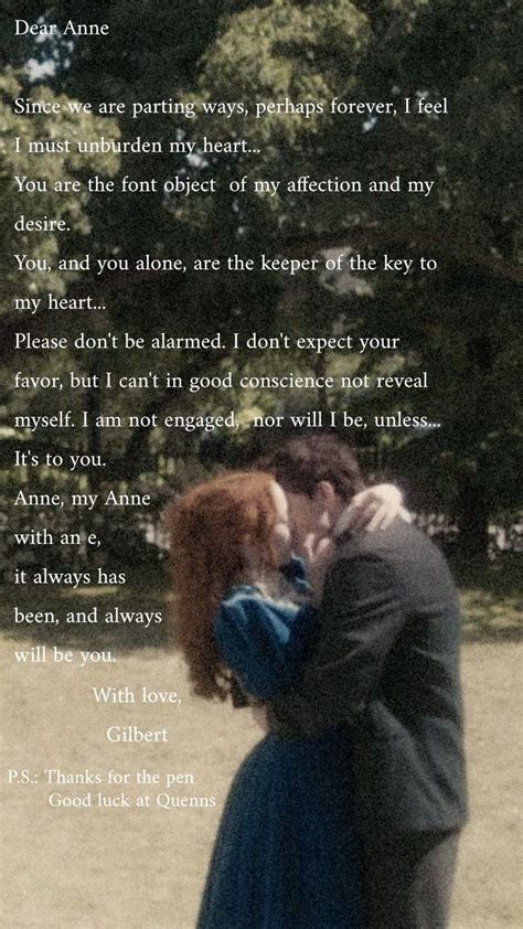 an image of a man and woman kissing in front of trees with words written on it