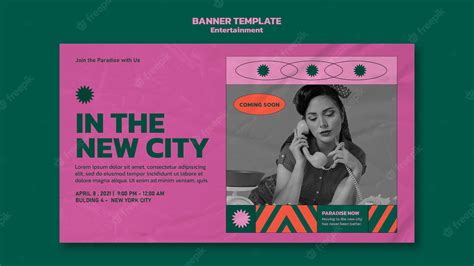 Free PSD | Entertainment banner template with photo