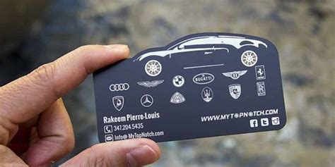 Car Dealer Business Cards Texture