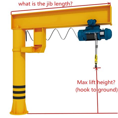 Floor mounted Column Mounted Jib Crane for Sale, Electric Hoist Type 3 T... | cranes.tradekey.com