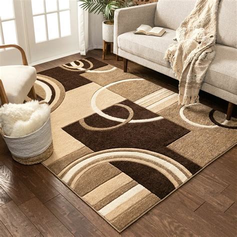 Winston Porter Ruby Abstract Brown/Beige Area Rug & Reviews | Wayfair