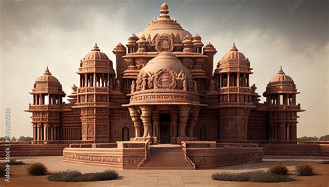 Akshardham Temple Stock Illustration | Adobe Stock